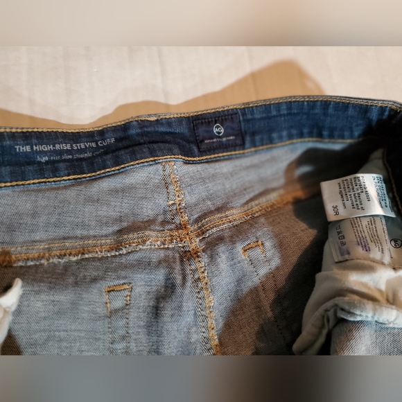 AG ADRIANO GOLDSCHMIED STEVIE HIGH-RISE SKINNY ANKLE CUFF DENIM JEANS - Picture 6 of 8